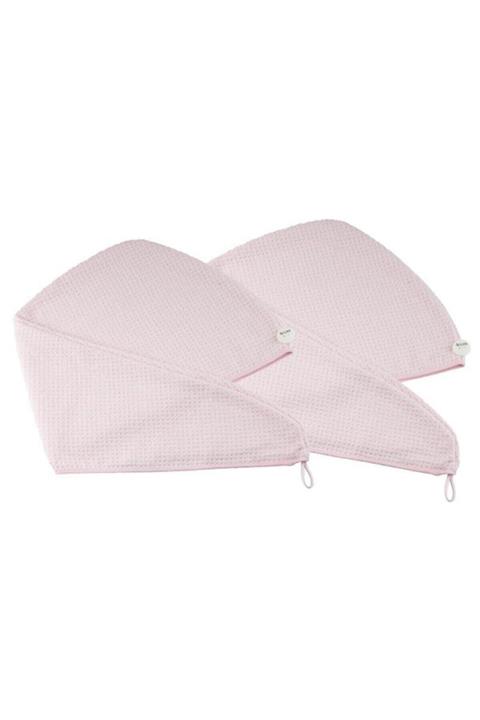 Silva Pembe Mikrofiber Saç Bonesi Ikili