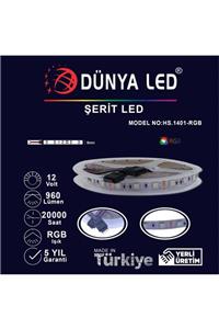 DÜNYA LED Hs.1401-r 3 Çipli 5 Metre Iç Mekan Rgb Şerit Led