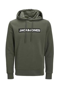 Jack & Jones Kapüşonlu Göğüs Logo Baskılı Sweatshirt 12214643 Jcomınder