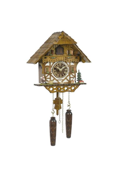 Ultima Regal Regal Guguklu 34 Cm Çatılı Pilli Alman Duvar Saati