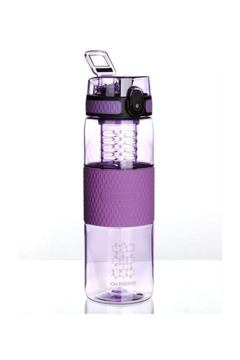 Uzspace 700 ml Mor - Silikon Kaplı Spor ve Detoks Matara