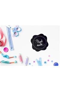 swissoft - 54 Adet Hand Made Etiket, Sticker 4,5 X 4,5 Cm Siyah