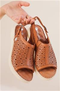 Mammamia 1320 Hakiki Deri Taba Sandalet • A212ydyl0054