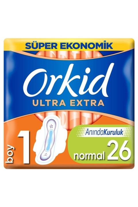 Orkid Ultra Extra Hijyenik Ped Normal Süper Ekonomik Paket 26 Ped