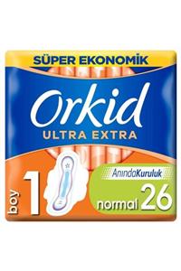 Orkid Ultra Extra Hijyenik Ped Normal Süper Ekonomik Paket 26 Ped