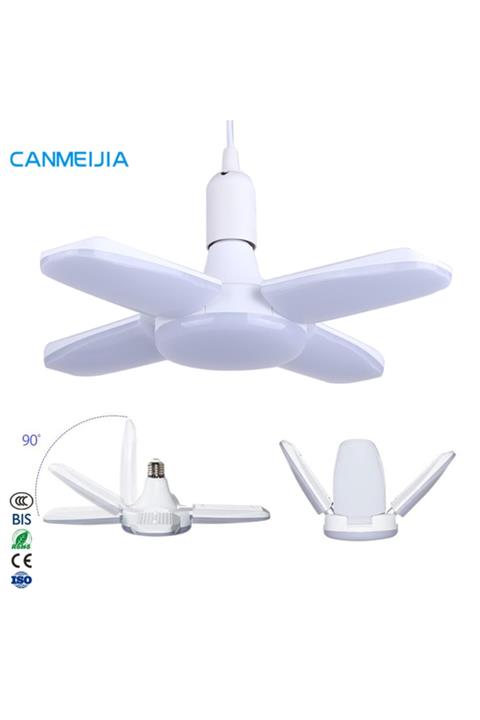 gaman 50w Pervane Led Lamba Ayarlanabilir 4 Kollu E27 Beyaz Işık