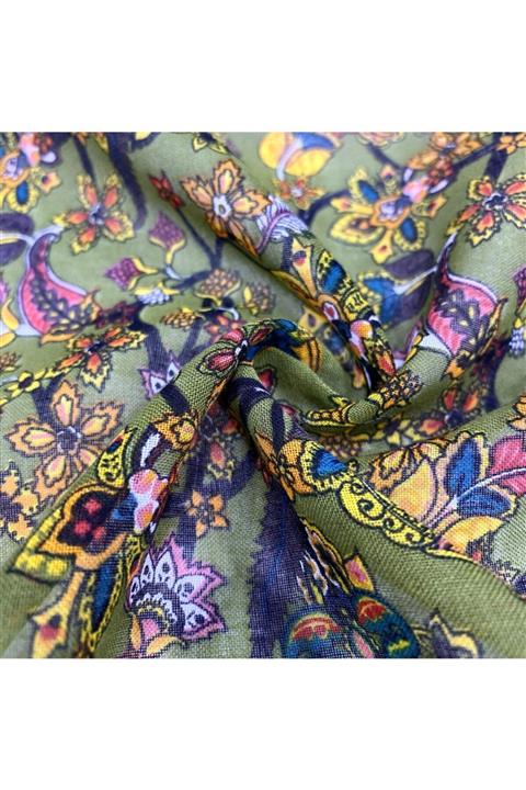 Yeşimm Kumaş Şal Desenli Tülbent Kumaş