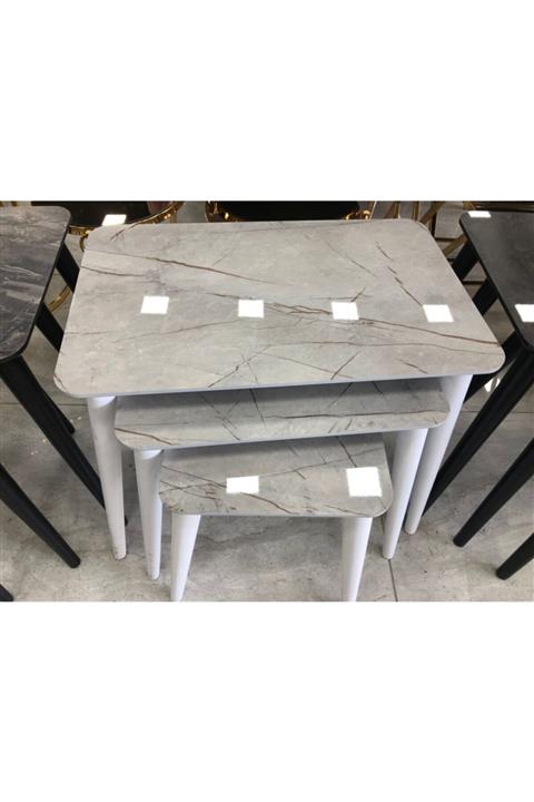 AYÇE 3'lü Mdf Zigon Sehpa