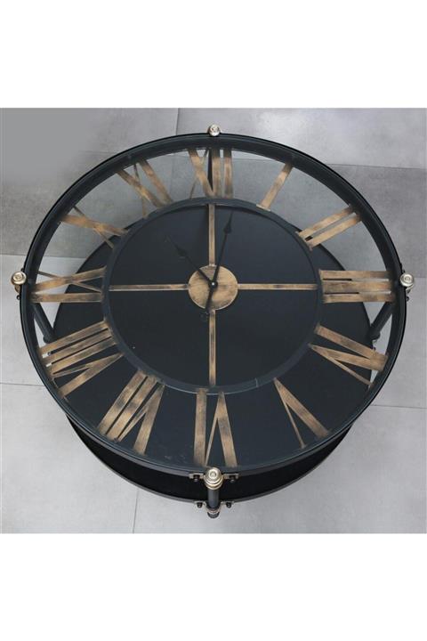 Evdema Roma Rakamli Metal Saatli Sehpa