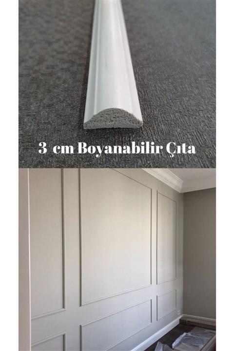 SepetteBiz Duvar Çıtası 3 Cm Boyanabilir - 20 Boy 48 Metre ( Sb-3015 / 1boy = 240 Cm )
