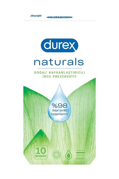 Durex Naturals 10'lu Doğal Kayganlaştırıcılı İnce Prezervatif