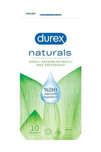 Durex Naturals 10'lu Doğal Kayganlaştırıcılı İnce Prezervatif