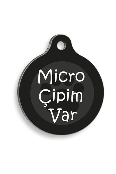 EvimShopping Mikro Çipim Var Yuvarlak Kedi Ve Köpek Künyesi