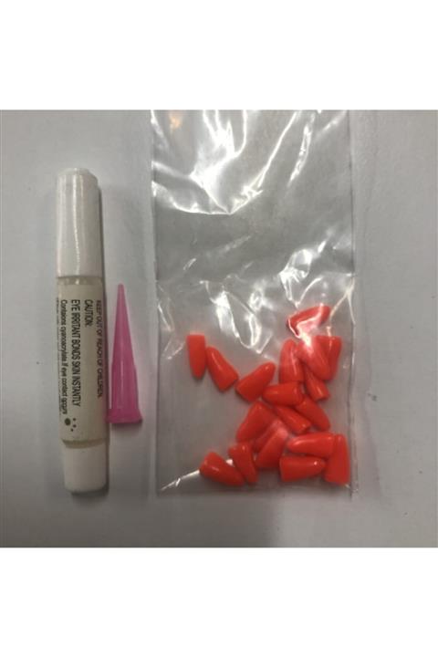 CCA Kedi Silikon Takma Tırnak M Turuncu