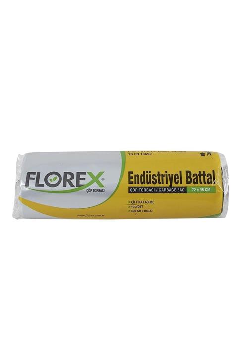 Florex Çöp Poşeti 72 X 95 Cm Siyah Endüstriyel Battal 400 Gr
