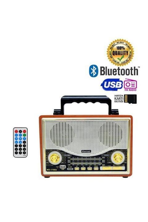 Buğrada Kemai Md-1706bt Nostaljik Retro Radyo Usb Bluetooth Sd