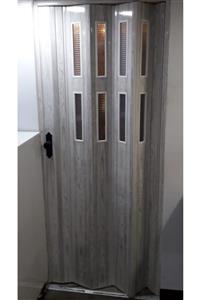 FARAN DEKORASYON Beyaz Camlı Akordiyon Kapı 83x205 cm