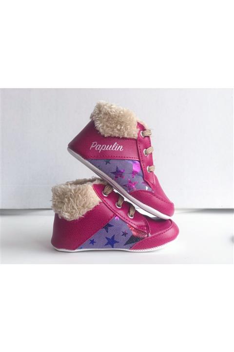 Papulin Bebek Gül Kurusu Kışlık Patik