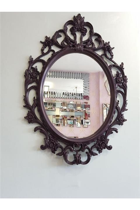 AYNA DENİZİ Vintage Taç Model Mor Renk Dekoratif Ayna