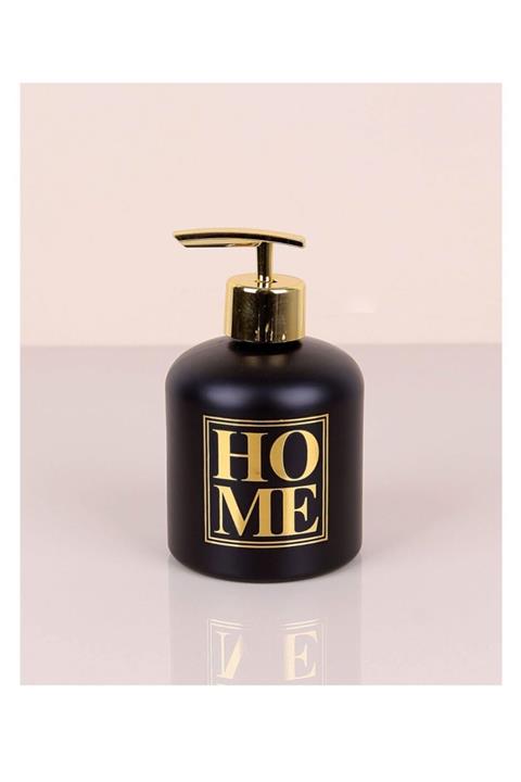 HOMETRENDY Cam Sıvı Sabunluk Sıvı Deterjan 500ml Krom Kapak