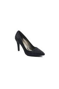 FORS SHOES Kadın Siyah Taşlı Stiletto
