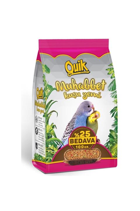 Quik Muhabbet Kuşu Yemi 400+100 Gr