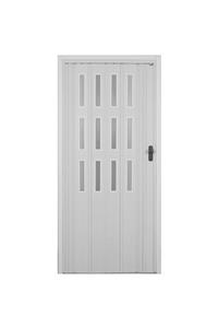 SARPAŞ Katlanır Akordiyon Pvc Tek Kapı Camlı - 86x229 - Beyaz 12 Mm