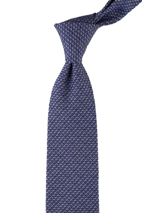 Kravatkolik Tosto Style Mavi Nokta Desen Italyan Ipek Kravat Ik869