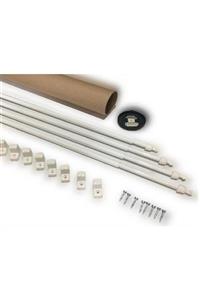 ABOOWE Briz Perde Çubuğu 60 - 80 Cm 4 Lü Paket Ayarlanabilir Alüminyum Kapı Pencere Briz Çubuğu