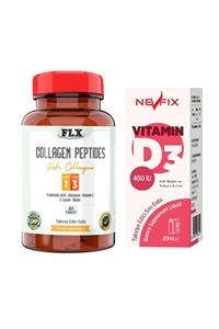 FLX Balık Kolajeni Collagen Peptides Tip 1-3 60 Tablet Nevfix Vitanin D3