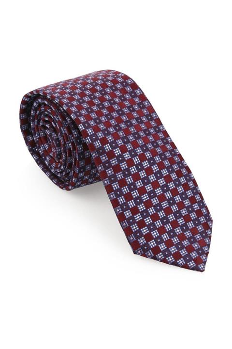 Brianze Bordo Kareli Slim Kravat- Skad-1