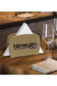 BK Restoran Cafe & Barlara Özel Logolu Lüks Ahşap Peçetelik