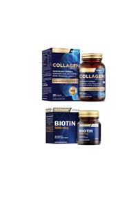 Nutraxin Hyalüronik Asit, Biotin,çinko Içeren 1050 Mg Kolajen Takviyesi 30 Tablet + Biotin 5000 Mcg 30 Tablet