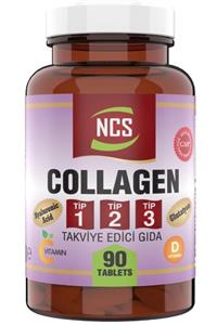 NCS 90 Tablet Collagen Kolajen (tip) 1-2-3 Hyaluronic Acid C&vit