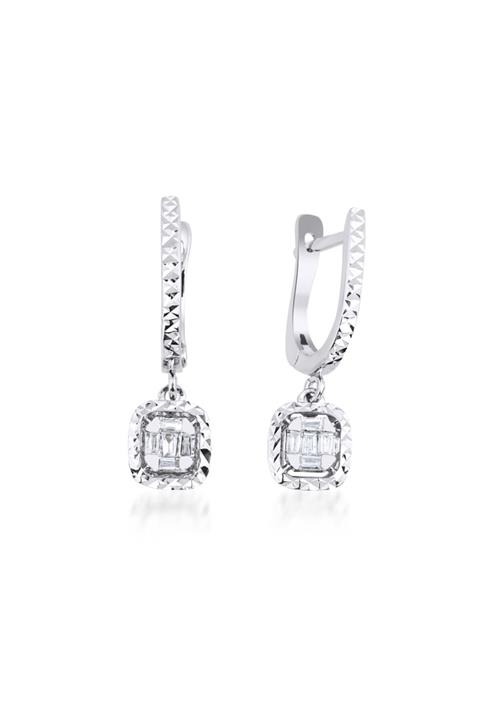 EGE PIRLANTA Kadın Baget Diamond Küpe 0,24 Karat