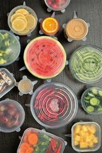Kitchen Beauty Silikon Kapak Silikon Streç Kapak 6 Adet Tazeliği Koruyucu Tencere Bonesi Seti