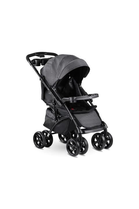 BabyHope Siyah Polo Çift Yönlü Bebek Arabası