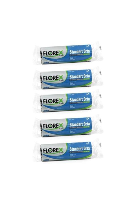 Florex Çöp Poşeti Standart Orta 20 Adet (siyah&mavi) 5 Paket