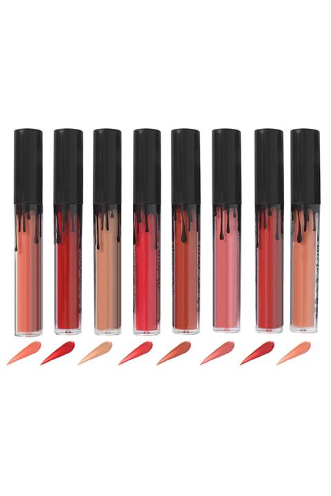 PinkyRose Kalıcı Mat Islak Ruj 8 Farklı Renk Özel Seri