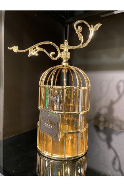 Lucky Art Gold Kafes Dekor Mumluk 33 Cm