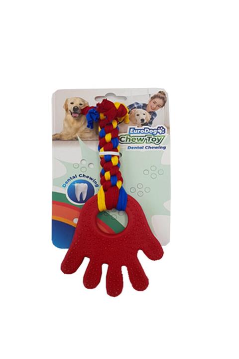 Eurodog Pls.el Diş Kaşıma 17,5cm (sarı-kır-mavi)
