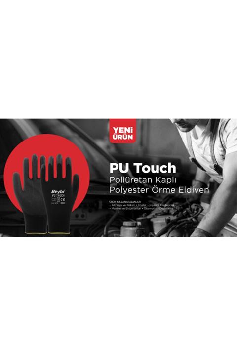 Beybi Pu Touch Aşınma Ve Kesilmeye Dirençli Eldiven (9l) 3 Çift