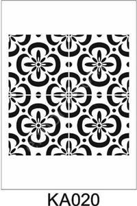 ehobici Kare Ve Fayans Desenler Stencil Şablon (30x30) Ka-020