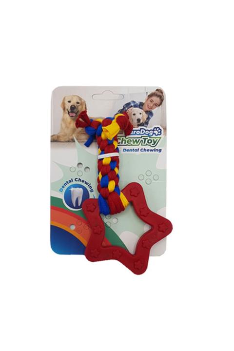 Eurodog Pls.yldz Diş Kaşıma 14,5cm (sarı-kır-mavi)