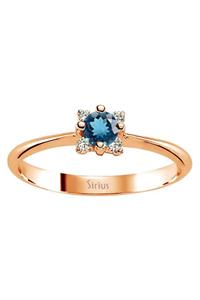 Sirius Pırlanta Pırlanta Ve London Blue Topaz Taşlı Aurora Yüzük