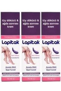 Lapitak Tüy Dökücü ve Ağda Sonrası Krem 75 ml 3 Kutu