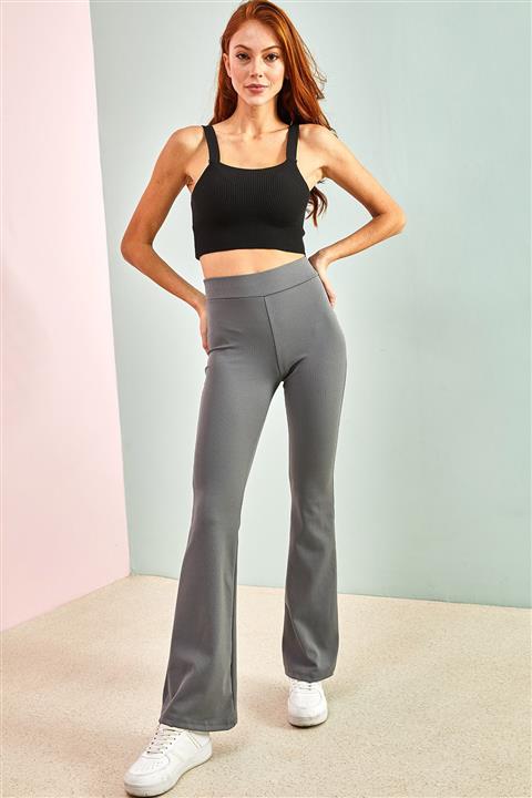 Bianco Lucci Kadın Fitilli Ispanyol Paça Tayt