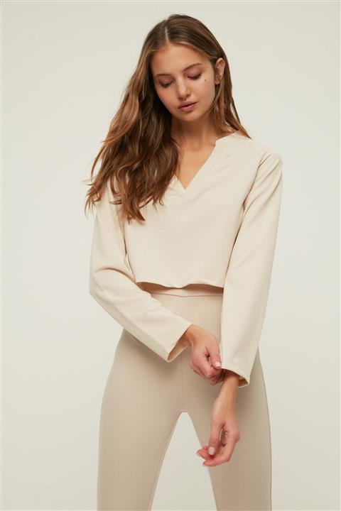 TRENDYOLMİLLA Vizon Örme Alt-Üst Takım TWOAW22AU0497