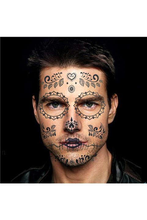 OZCMAX Geçici Yüz Dövmesi Yapraklı Model