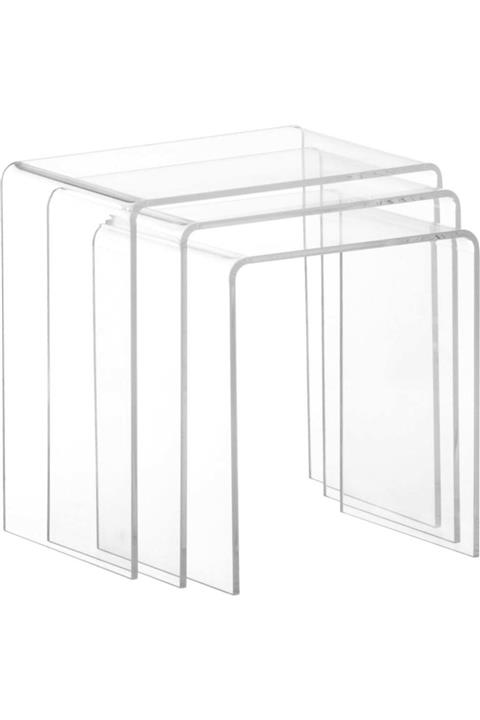 Evka Şeffaf Zigon Sehpa